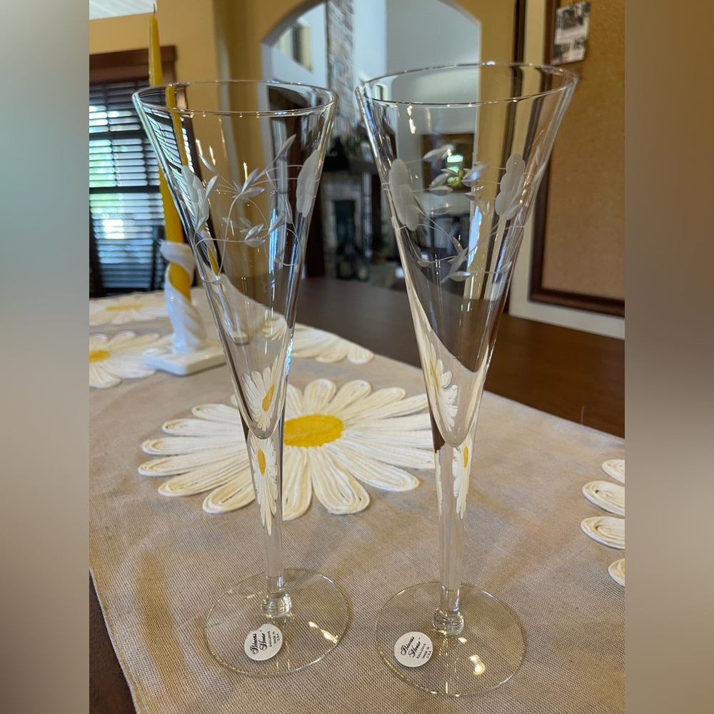 Princess House Heritage Toasting Flutes, #436